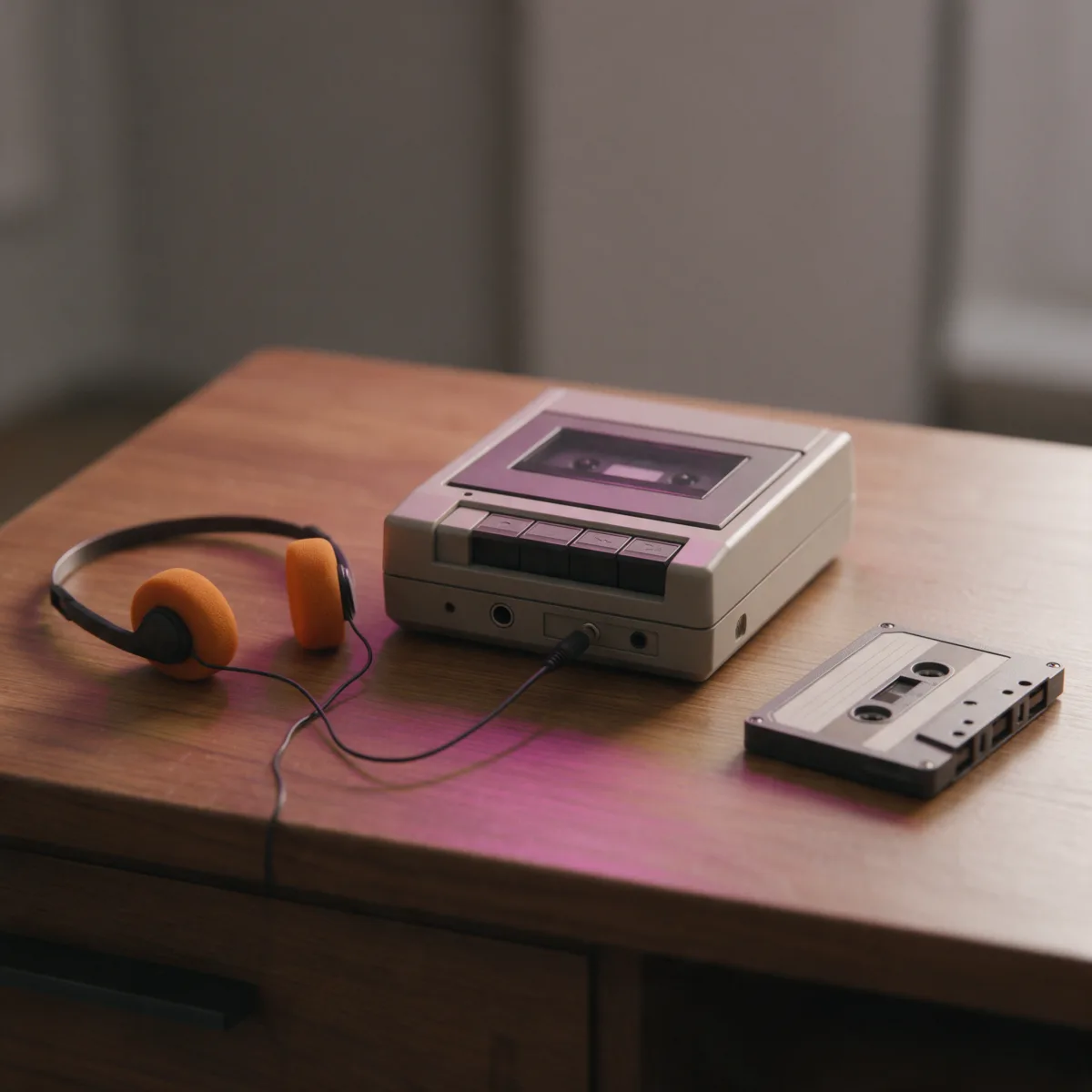 Reproductor de casete portátil de estilo años 80