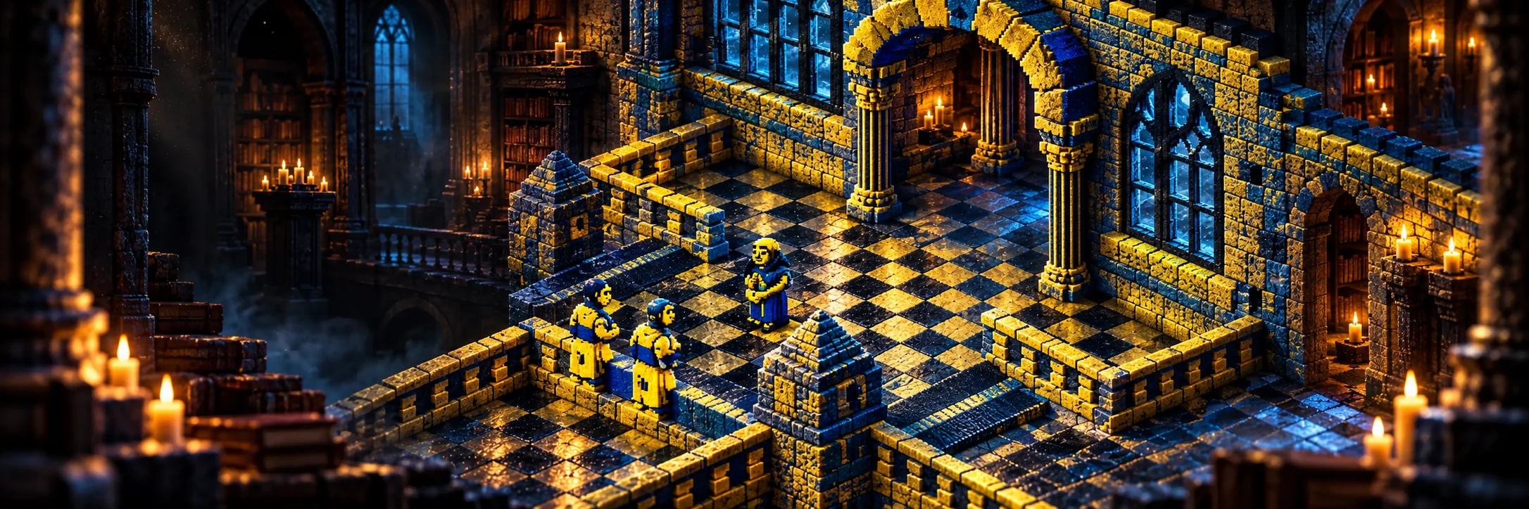 Diorama 3D inspirado en La Abadía del Crimen para ZX Spectrum