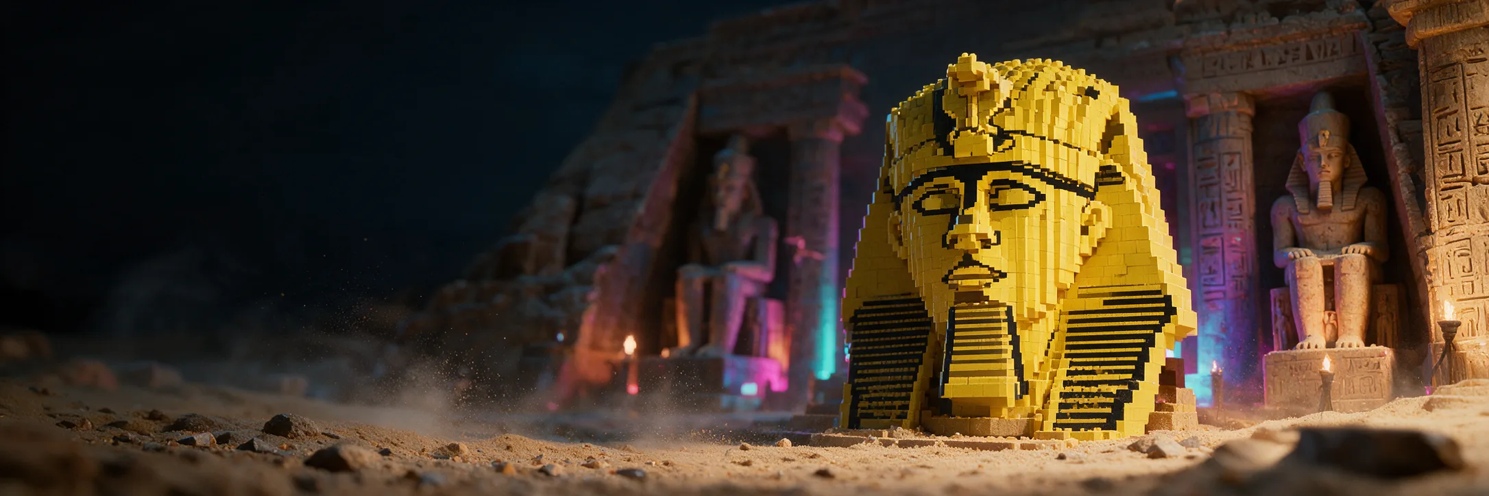Diorama 3D inspirado en Abu Simbel Profanation (Portada) para ZX Spectrum