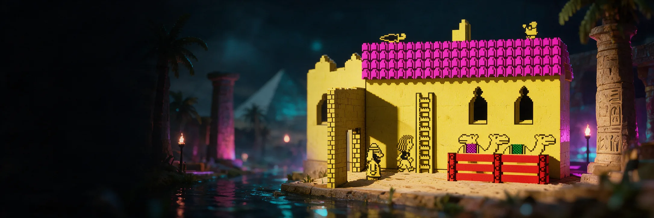 Diorama 3D inspirado en El Misterio del Nilo para ZX Spectrum