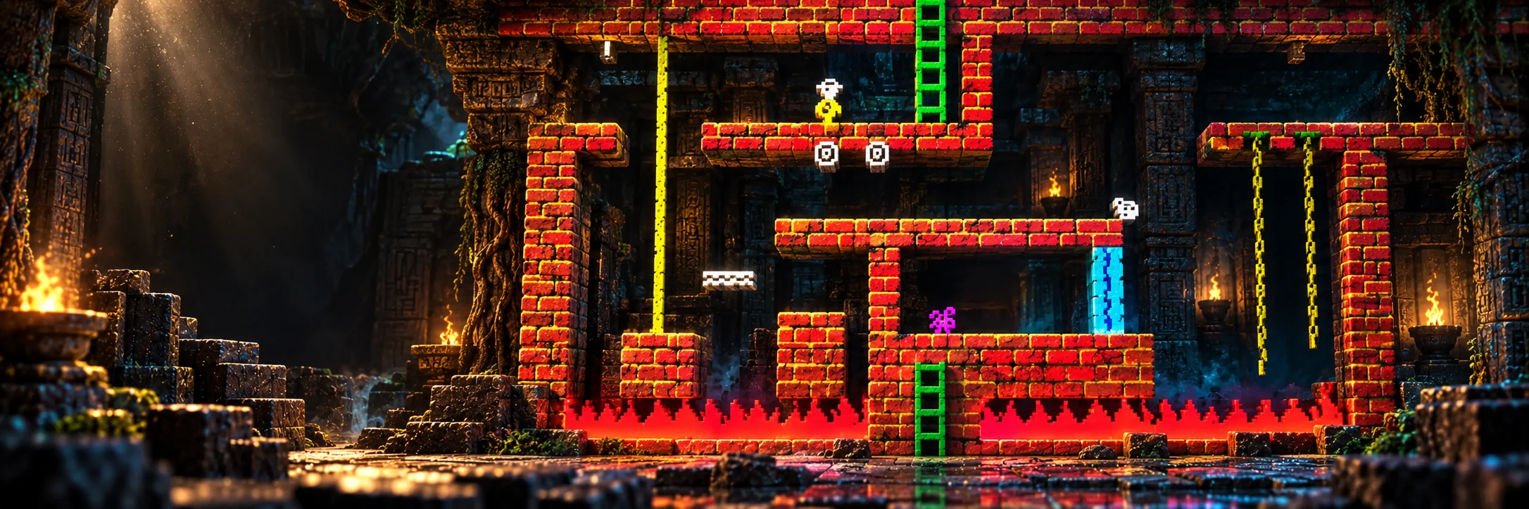 Diorama 3D inspirado en Panama Joe para ZX Spectrum