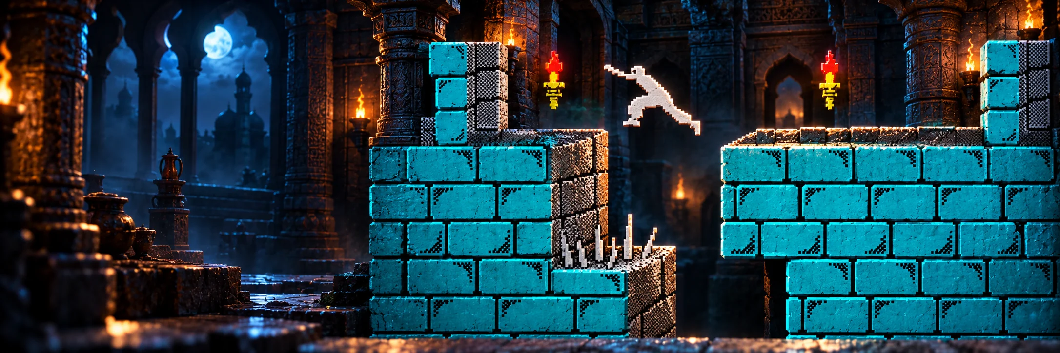 Diorama 3D inspirado en Prince of Persia para ZX Spectrum
