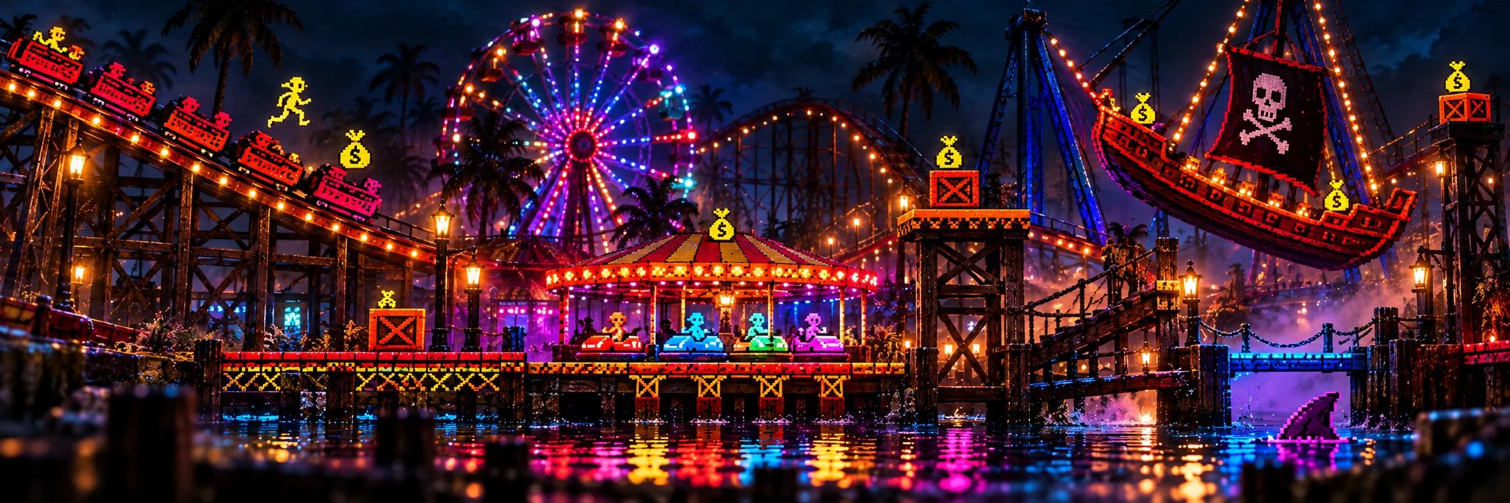 El enorme parque de atracciones de Roller Coaster convertido en diorama