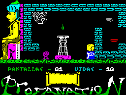 Captura del juego Abu Simbel Profanation (Portada) en ZX Spectrum