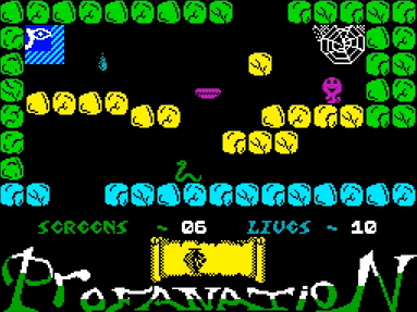 Captura del juego Abu Simbel Profanation (Portada) en ZX Spectrum