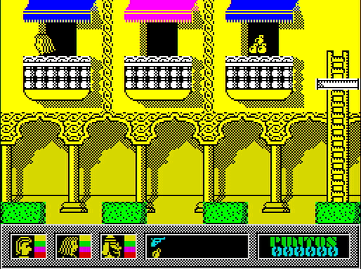 Captura del juego El Misterio del Nilo en ZX Spectrum