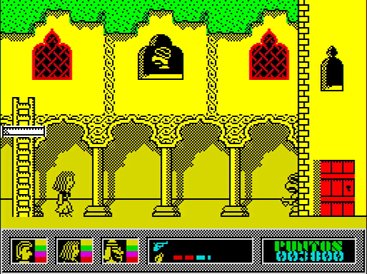 Captura del juego El Misterio del Nilo en ZX Spectrum