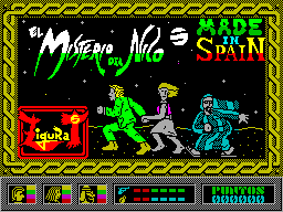 Pantalla de carga de El Misterio del Nilo en ZX Spectrum