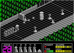 Captura del juego Highway Encounter en ZX Spectrum