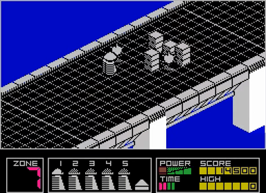 Captura del juego Highway Encounter en ZX Spectrum