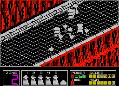 Captura del juego Highway Encounter en ZX Spectrum