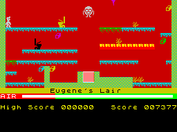 Captura del juego Manic Miner en ZX Spectrum