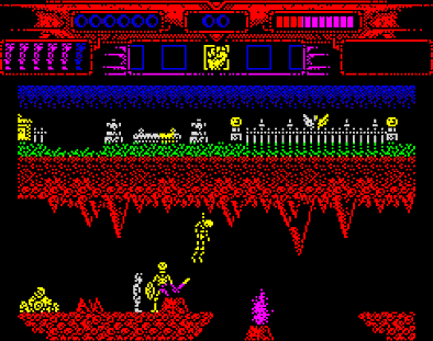 Captura del juego Myth: History in the Making en ZX Spectrum