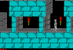 Captura del juego Prince of Persia en ZX Spectrum