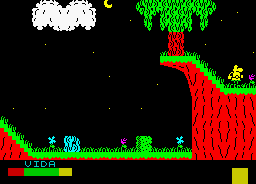 Captura del juego Sir Fred en ZX Spectrum